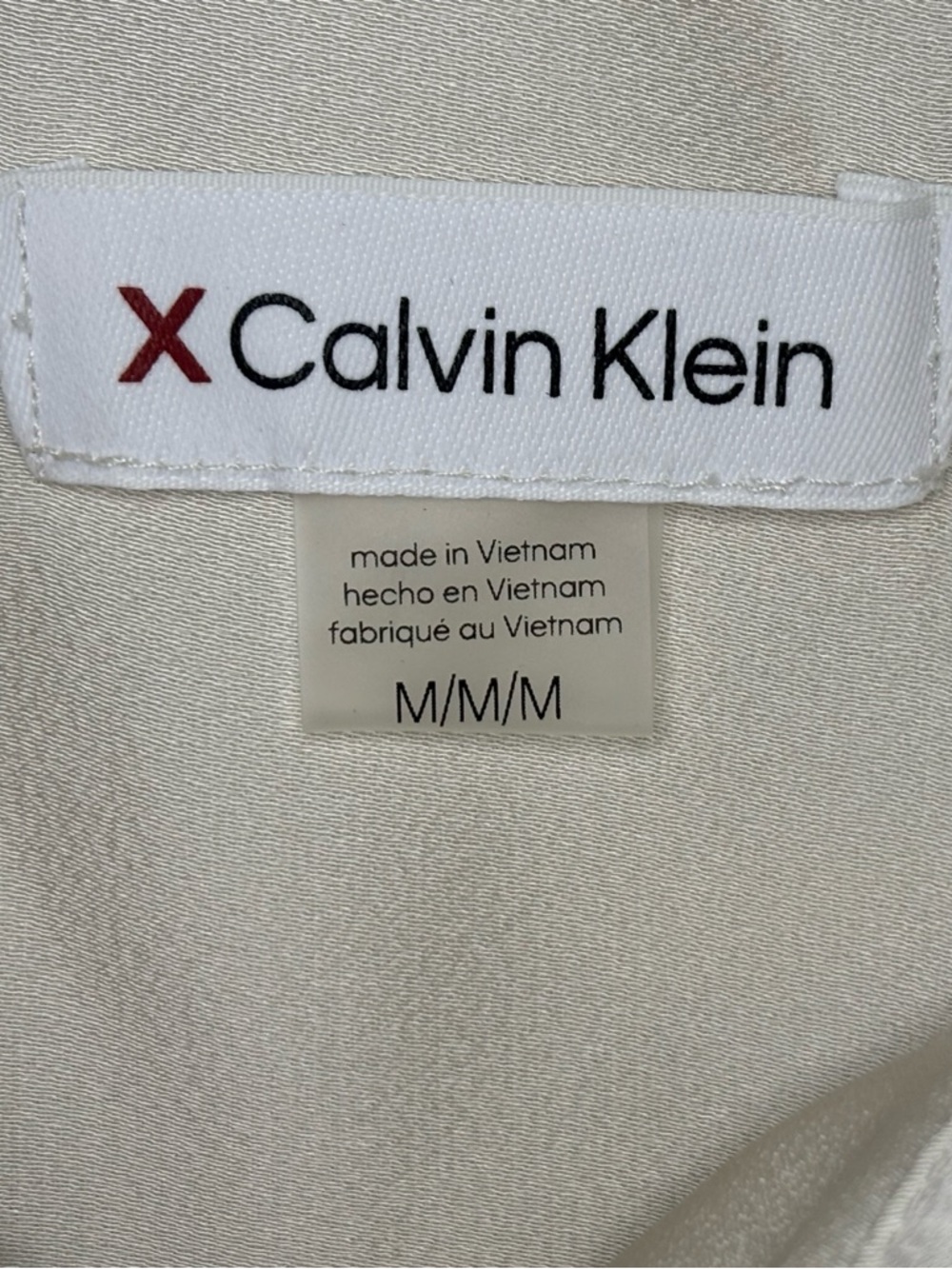 Calvin Klein Cream Short-Sleeve Button-Down Blouse NWT - Picture 2 of 16